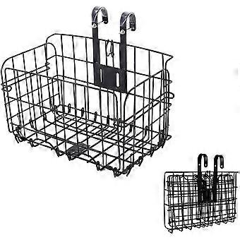 Folding Bicycle Basket, Removable Front Pocket Rear Rack Suspension Bicycle Basket, 1 Pack