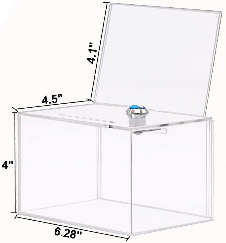 Akryl Display & Opsamlingsboks med skilt og lås