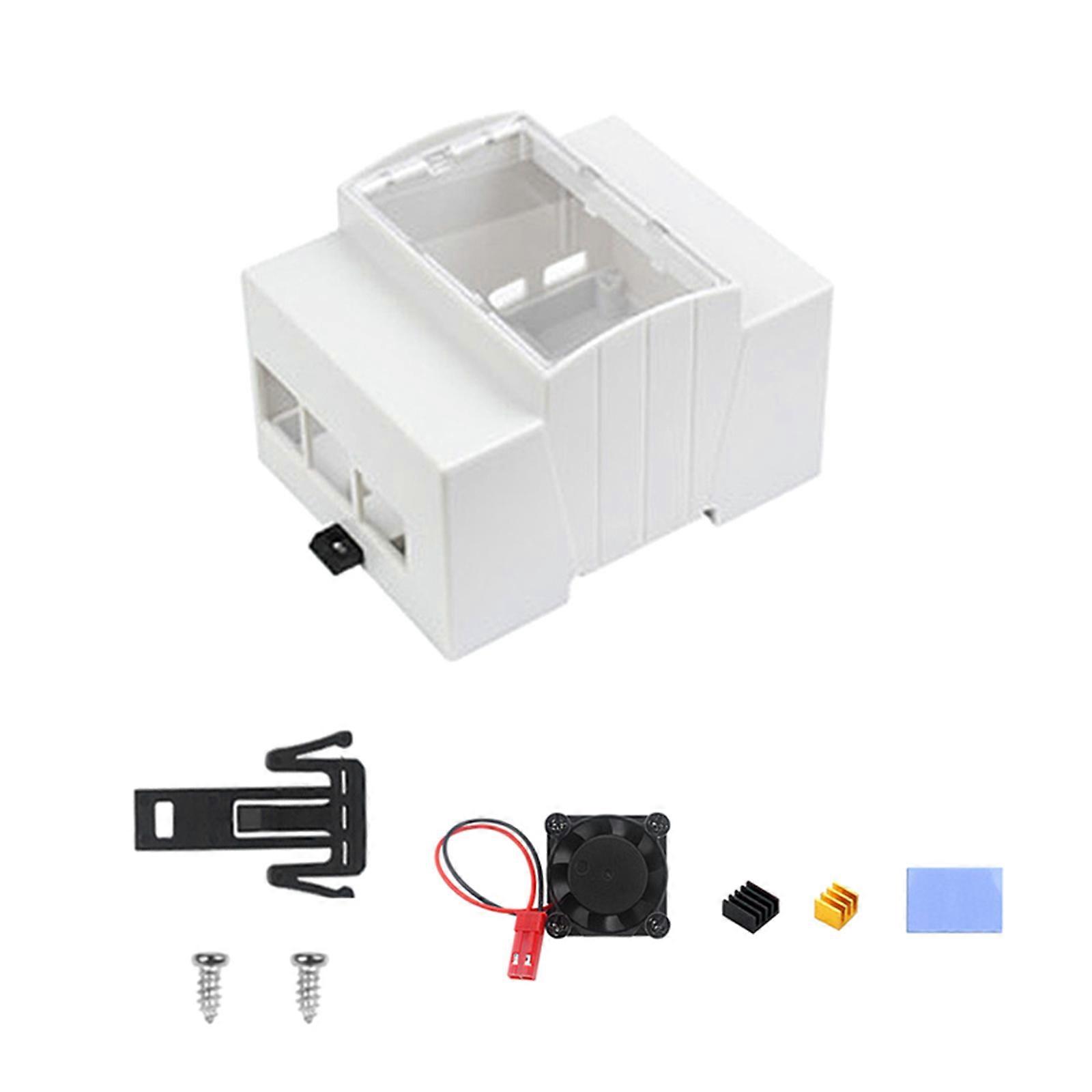 for Raspberry Pi 4 Model B ABS for Case for w/ Cooling Fan DN Guidance Connectab