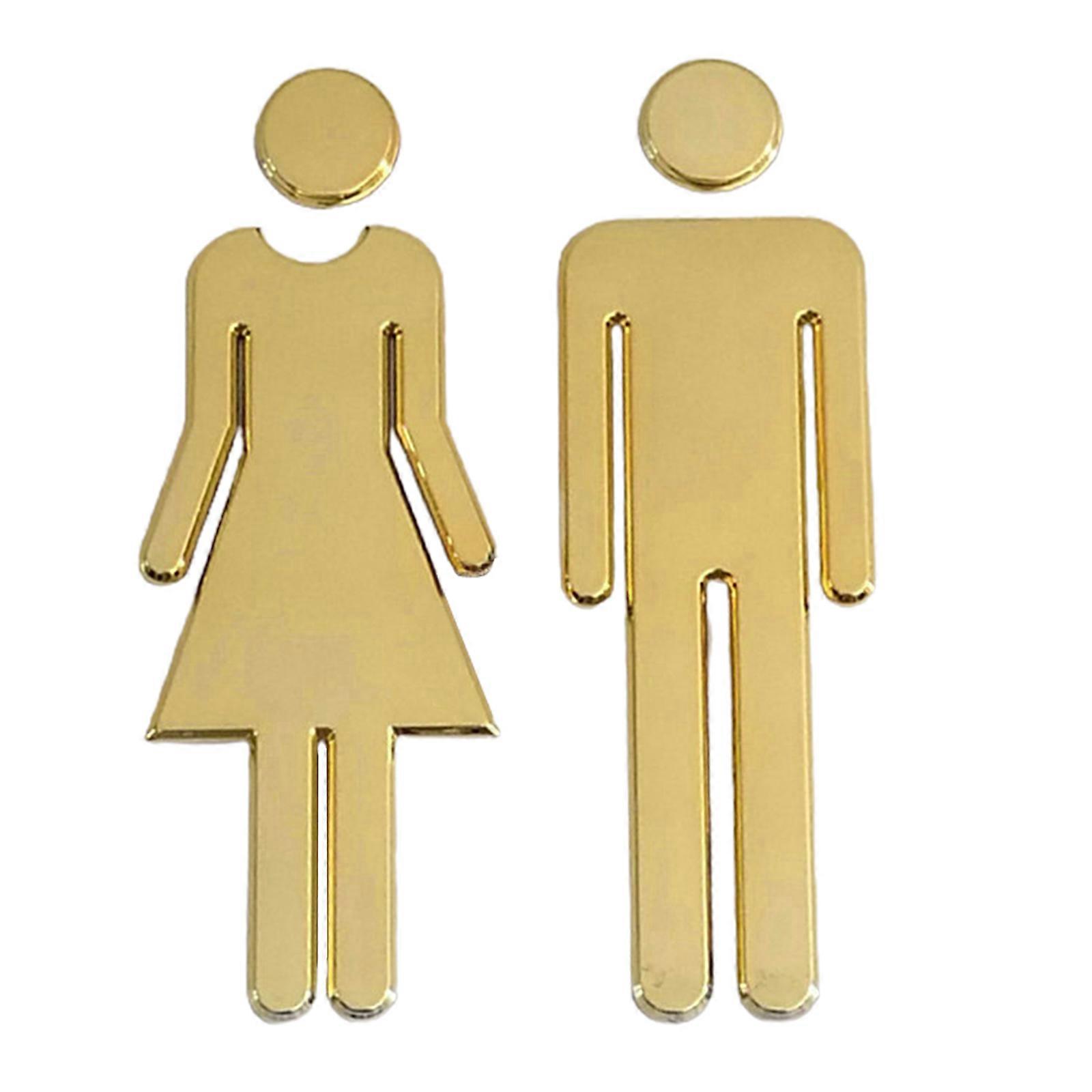 Man & Kvinna Toalett Dekaler WC Dekaler Toalett Skyltar Toalett Tvättrum Skyltning Plack