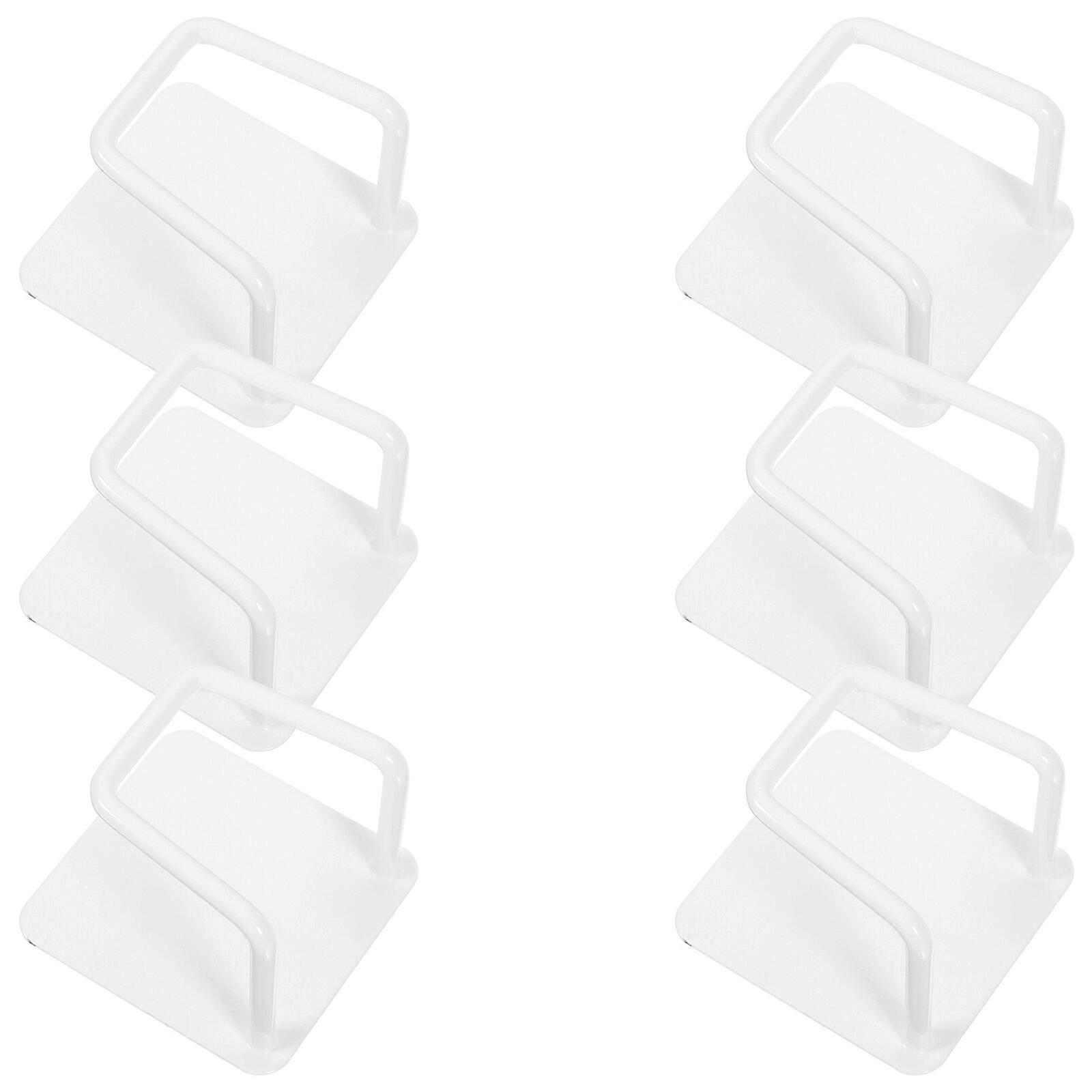 6pcs Hat Wall Rack Caps Organizer Wall Mounted Hat Hook Rack Multipurpose Storage Organizer