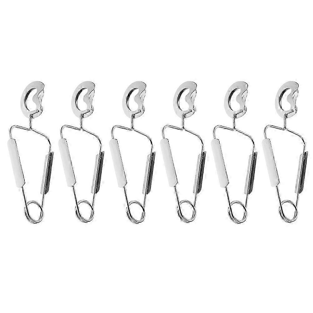 6pcs Stainless Steel Tongs Anti-scald Seafood Tongs Snail Clips Kitchen Serving Utensil