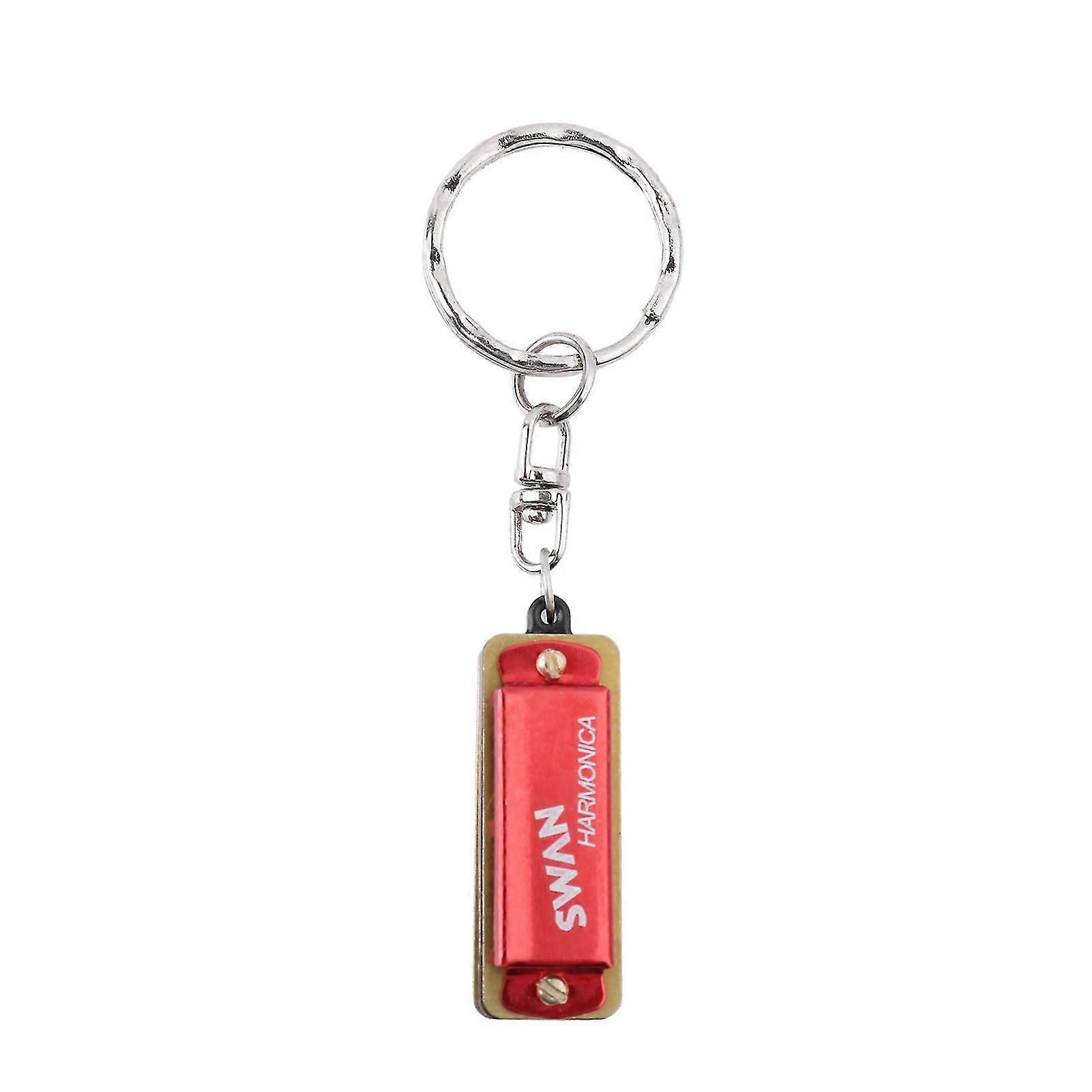 Swan Keychain Harmonica 4 Holes 8 Tones Key Of C Small Harmonica Decoration Mini Music Instrument For Beginners Students-MXBC