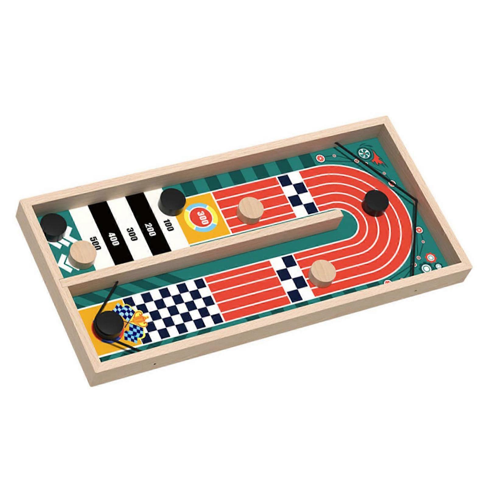 Wooden Children's Toy Sesktop Bouncing Chess Track Parent-child Interactive Game