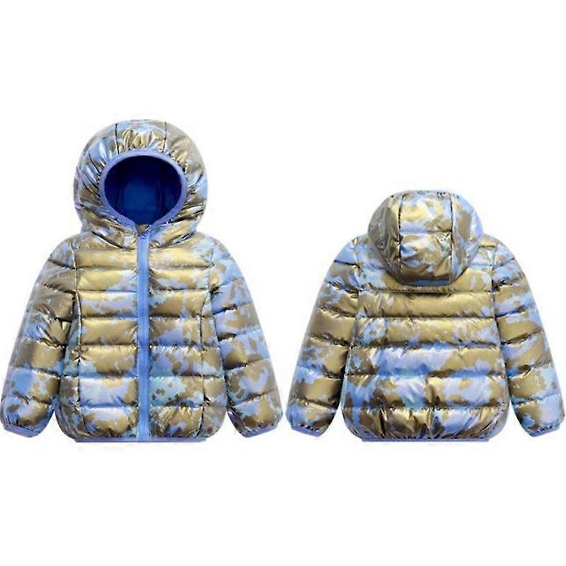 Barns Vinter Färgglada Tvättfria Lätta Dunjacka