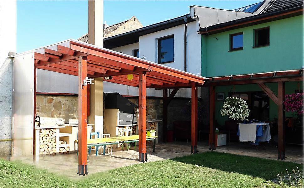 4pcs Post Support de base Supports robustes Clôture en bois Supports de base de poteau