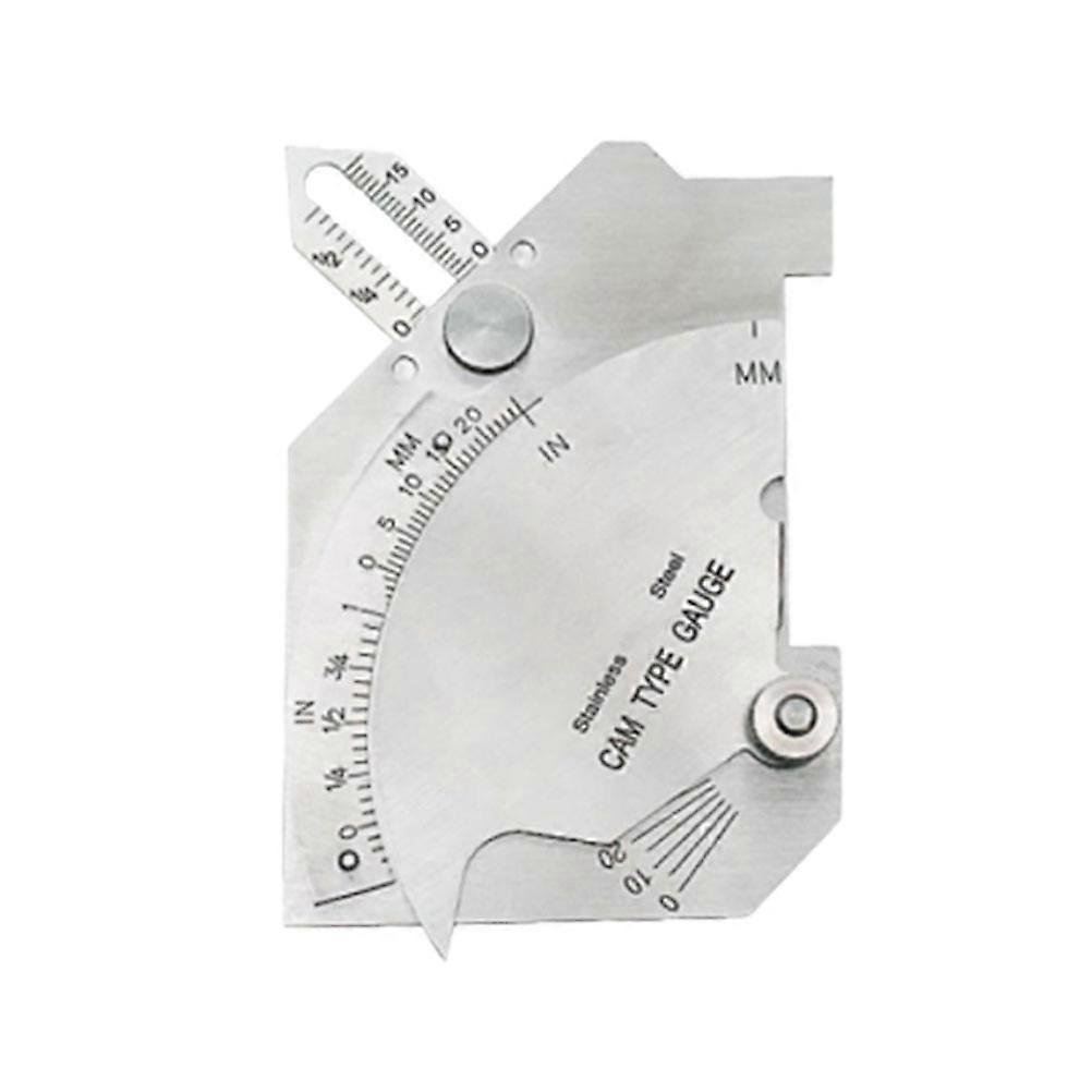 CAM Type Welding Inspection Ruler Weld Gauge Fillet Weld Inspection Ruler Welding Foot Measuring Ruler Silver