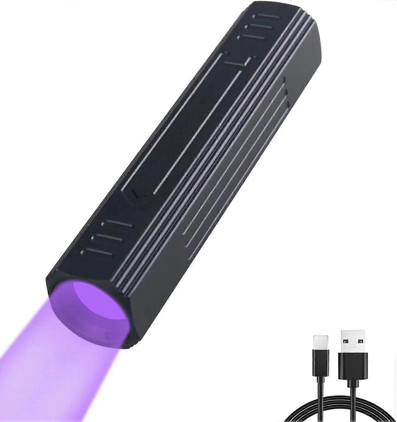 UV365nm Rechargeable, Professional UV Torch with Black Filter LED Black Light Torch for Resin Curing/HAVC Oil Spill/Rock/Mineral (Built-in Rechargeabl