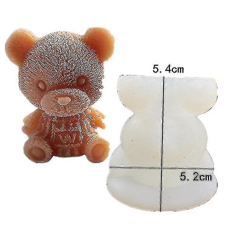 3d Silicone Mold Ice Cube Maker Little Bear Dogshape Chocolate Mould Tray Ice Cream Diy Tool Whiske