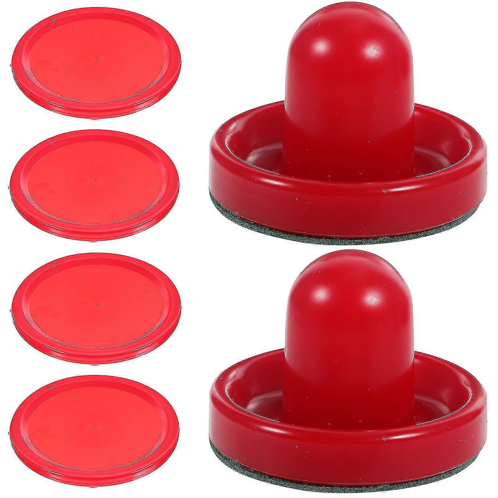 8pcs 76mm Air Hockey Pushers Pucks Replacement For Game Tables Goalies Header Kit Air Hockey Equipment Accessories (red)