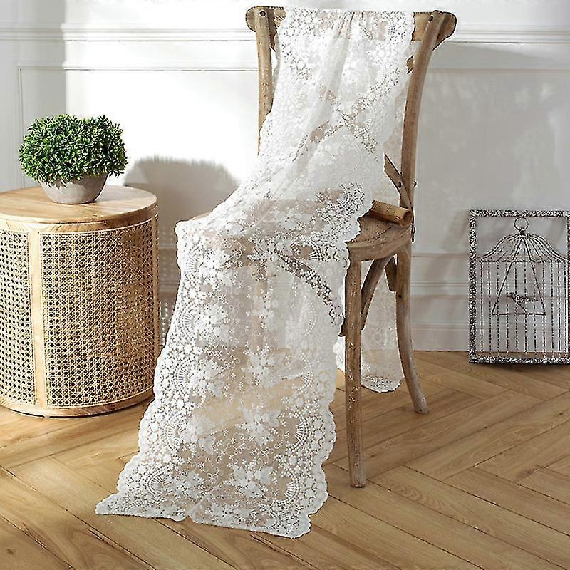 Vintage White Lace Table Runner Overlay