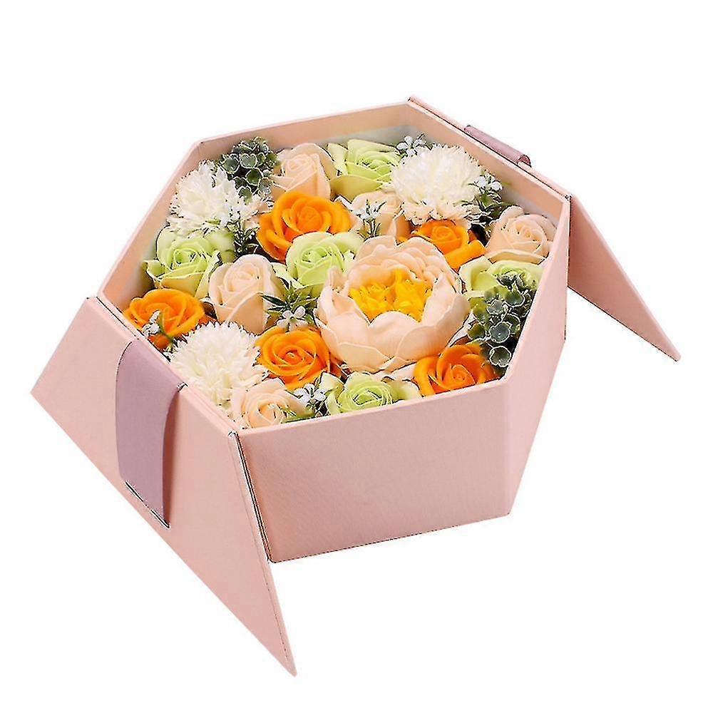 Artificial Flower Flower Carton Soap Flower Packaging Set Yellow