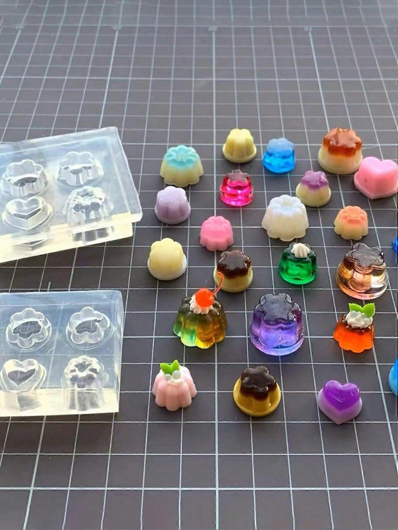 עובש שרף פרח לב מיניאטורי סימולציה תמנון תמנון ארנב בעלי חיים עובש סיליקון להכנת מתנות DIY