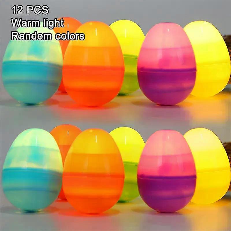 2025 Cross Border Easter Egg Decoration Luminous Egg Scene Arrangement Easter Egg Plastic Twisted Egg Electronic Eggs