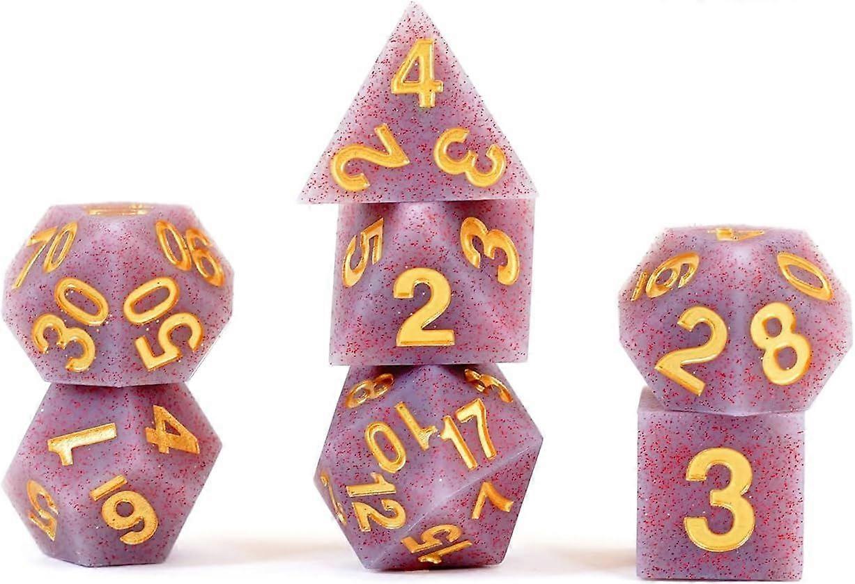 Volcanic Soot Silicone Rubber Poly Dice Set