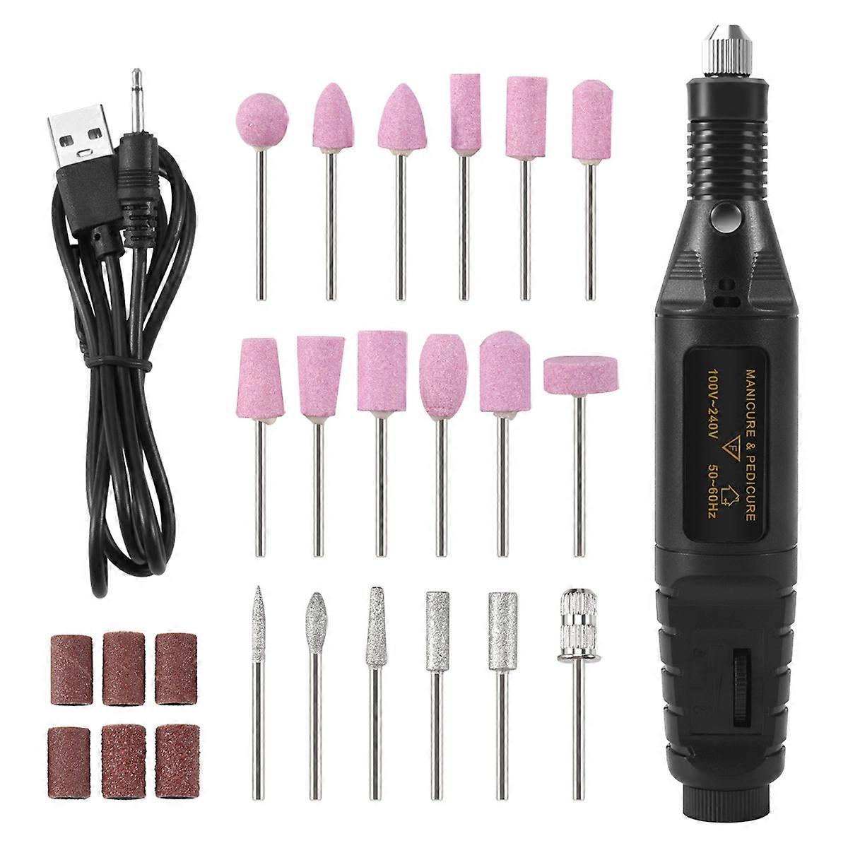 Ensemble de ponceuse en plastique Stylo électrique Mini perceuse électrique Outil de ponçage Outil électrique