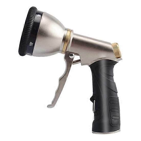 Garden Hose Nozzle Heavy Duty Metal Hose Nozzle with 9 Spray Patterns Leak-proof
