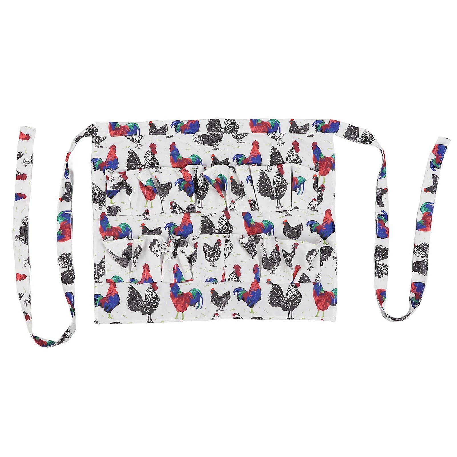 Portable Egg Collecting Apron with Deep Pockets for Quail and Goose Eggs
