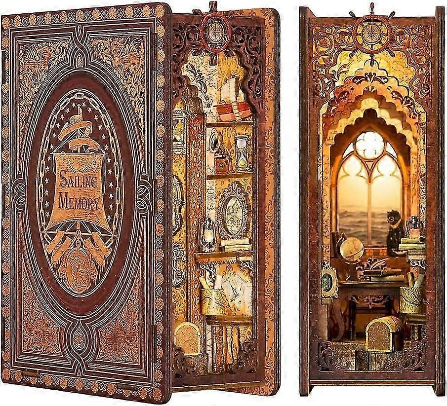 3d Book Nook Kit, Diy Dollhouse Booknook Bookshelf Insert Decor Alley