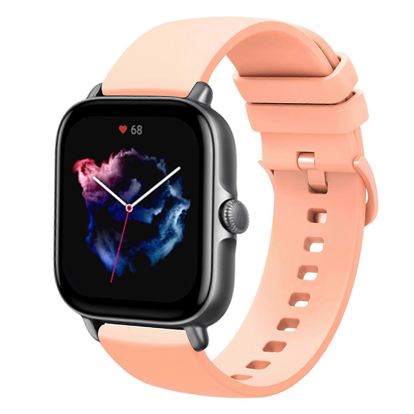 For Amazfit GTS 3 20mm Solid Color Soft Silicone Watch Band