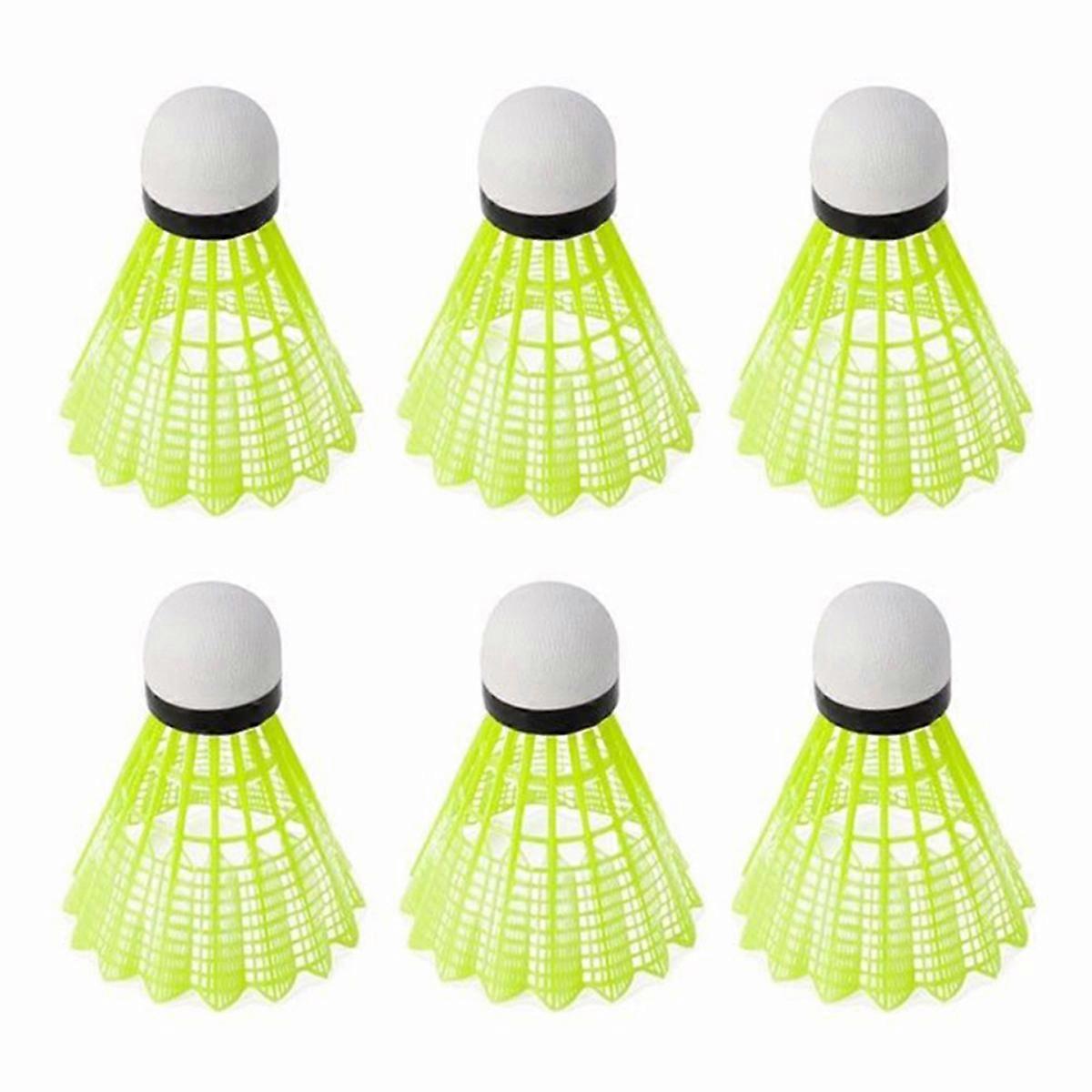 6pcs Nylon Badminton Training Shuttlecocks