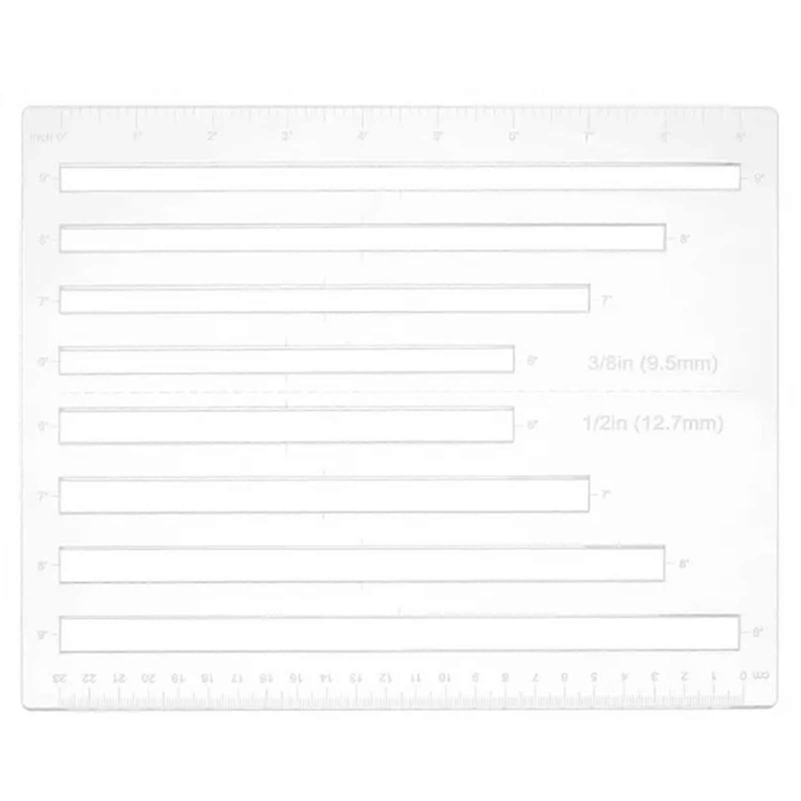 Plastic Zipper Making Templates Reusable Acrylic Template for Beginners
