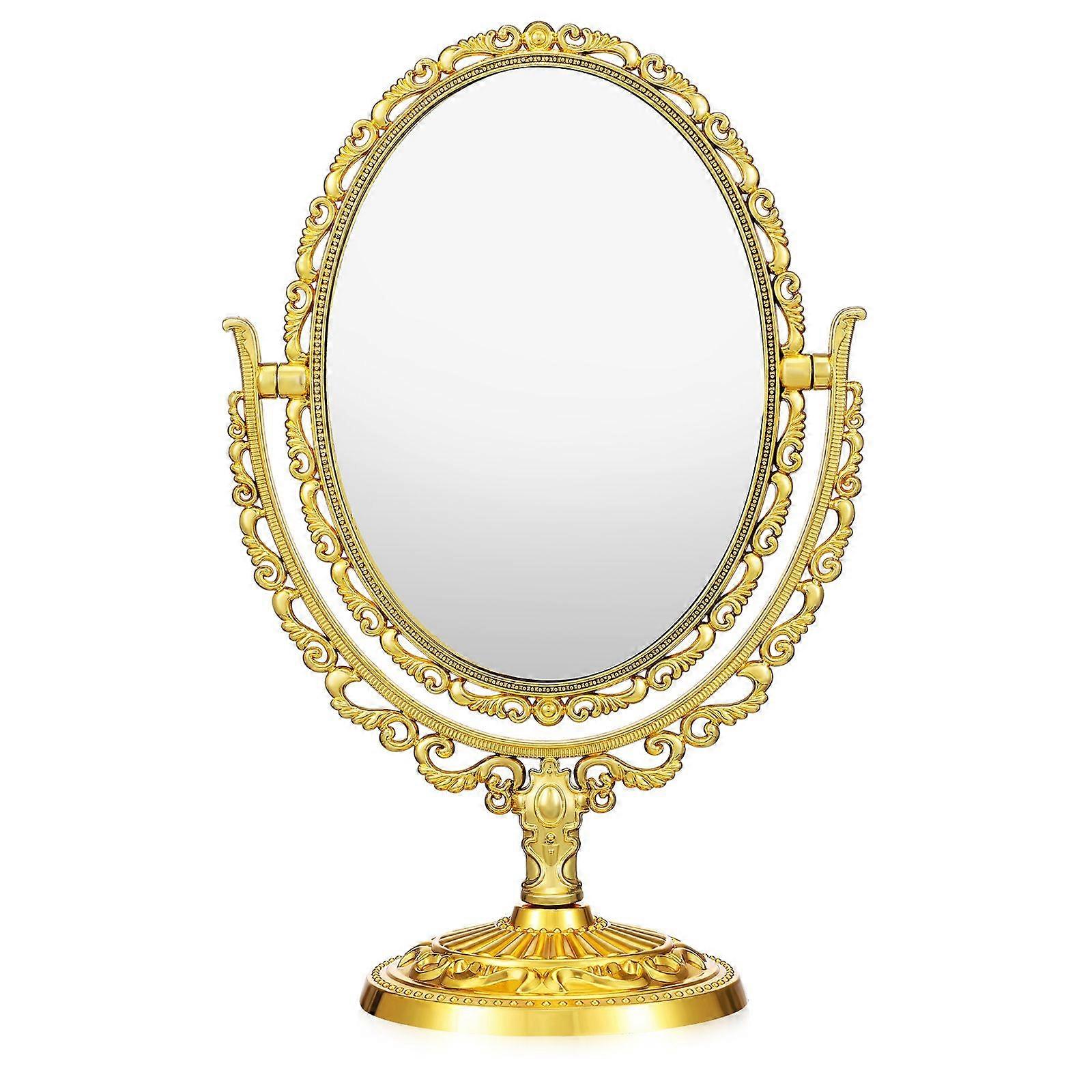 Makeup Mirror Desktop Mirror Vintage Style Makeup Mirror Double Sided Vanity Mirror