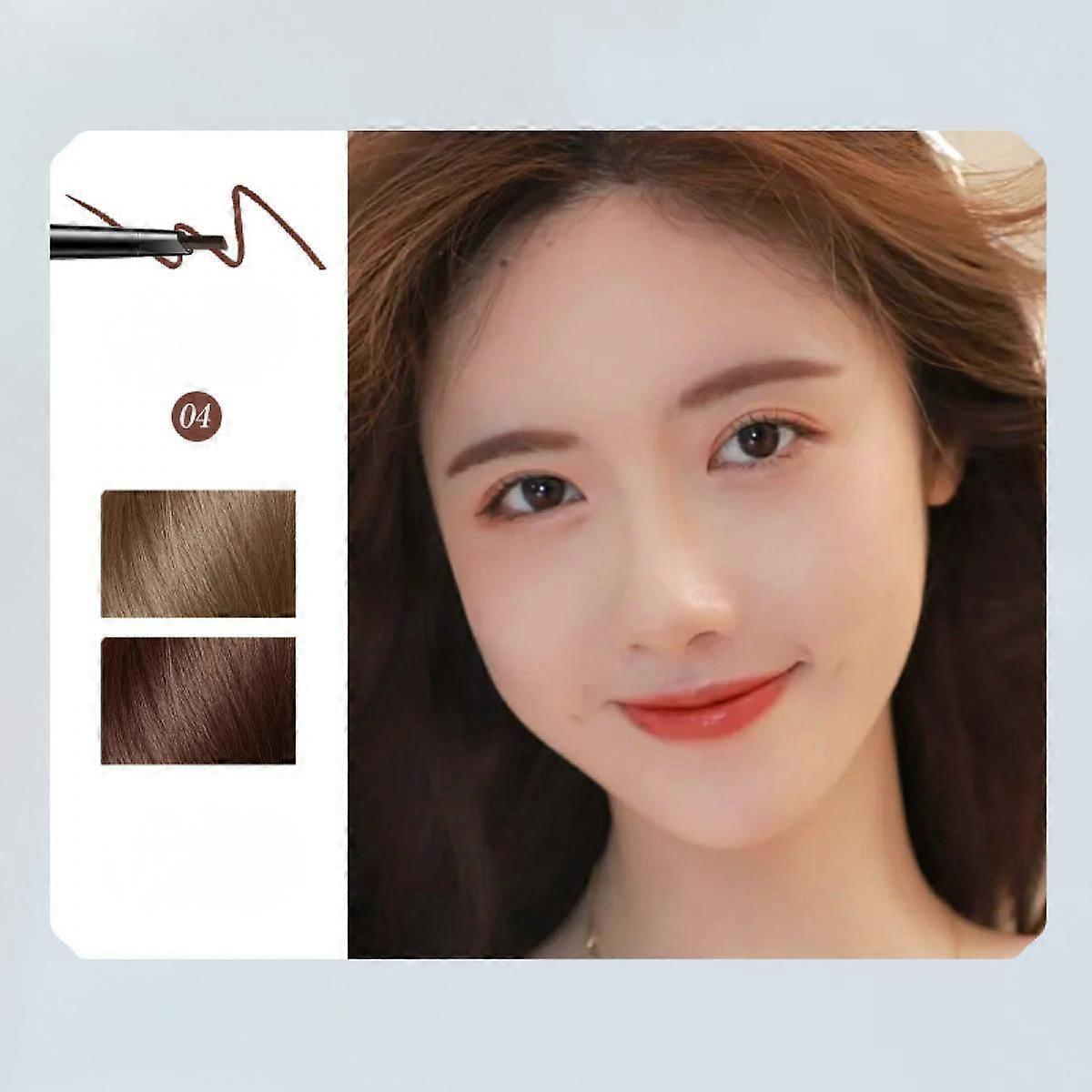 Eyebrow Pencil in Teardrop Tip w/ Spoolie Brush, Dual Ended Eyebrow Pen - Long Lasting Natural Fills and Defines Brow Tint