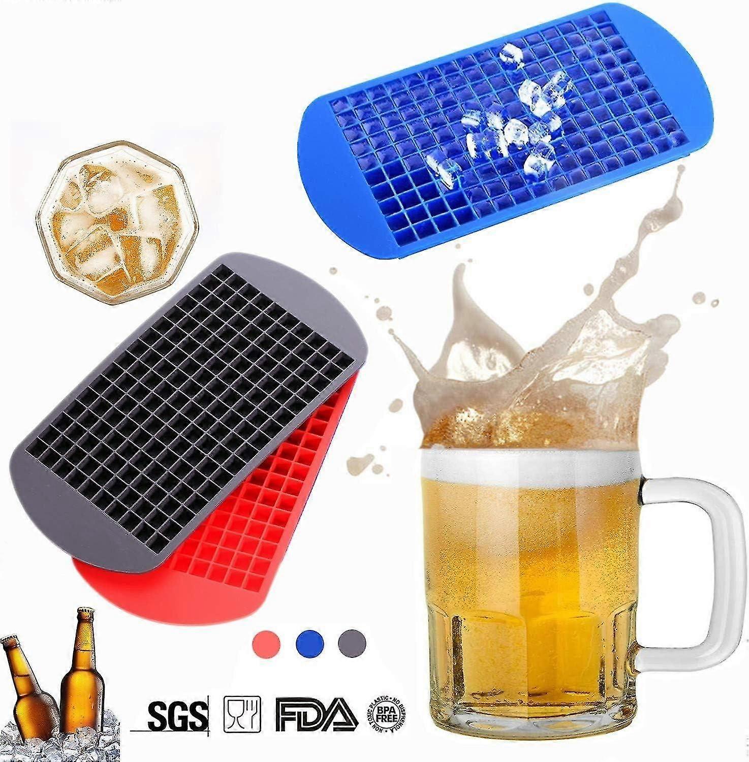 Silicone ice cube mold mini pack of 3 1 * 1 * 1cm 160 ice cubes BPA free with FDA certification -40-