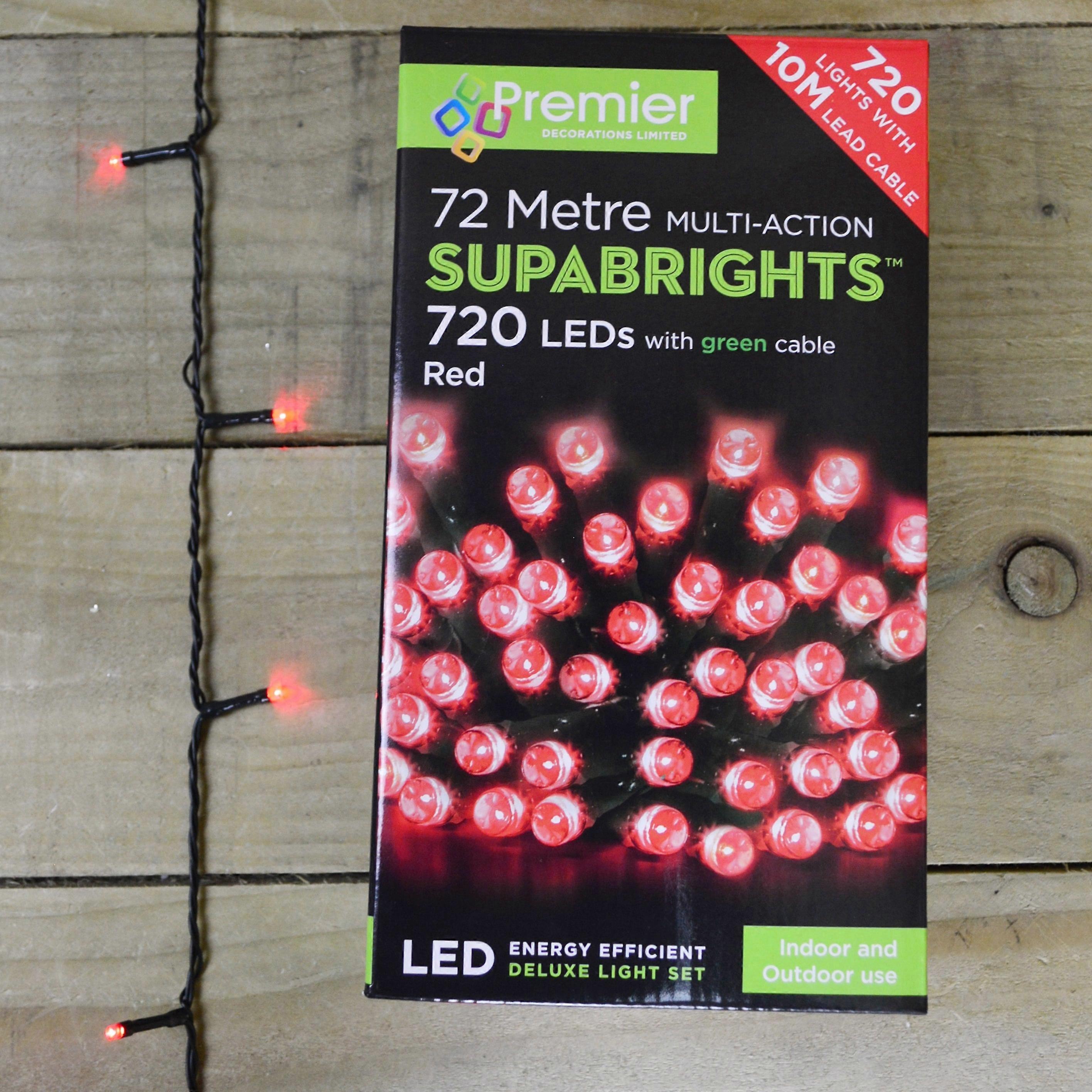 720 Led 72m Premier Supabright Led Christmas Lights - Red