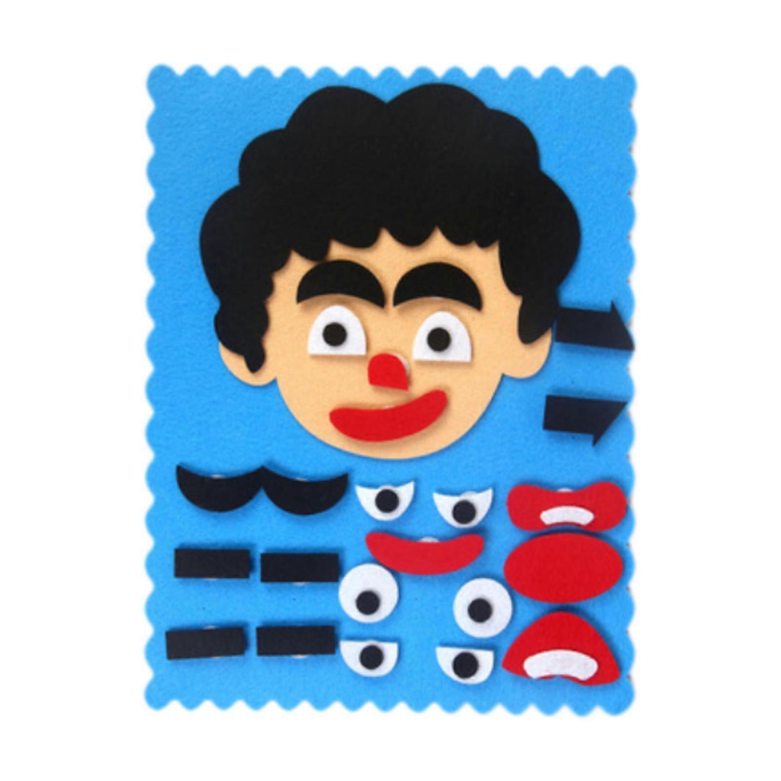 Facial Expressions Puzzle Toy,Emotions Face Feelings Felt Toy,Educational
