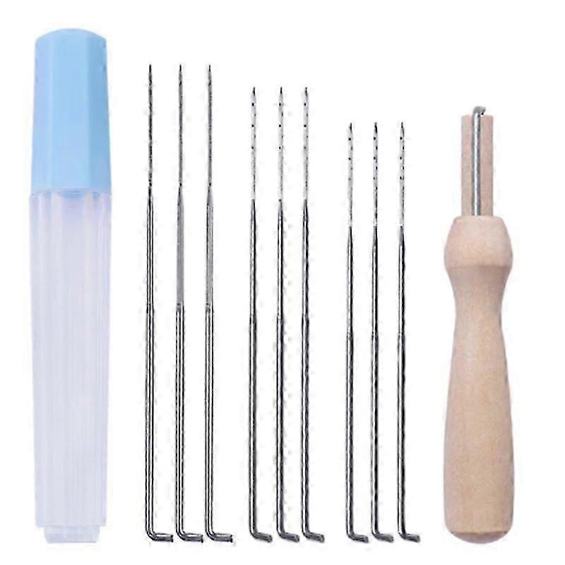 Fenrry DIY Craft Wool Felting Needles Set Felting Starter Kit Pocked Needles Set with Wooden Handle Wool Felt Tool Needle Bottle