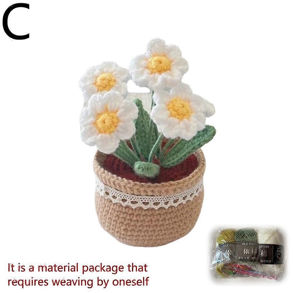 Mini Bouquet Knitting Kit With Yarn Needles Video Tutorial DIY Handmade Floral Gift