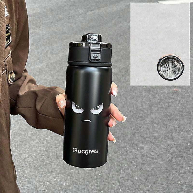 Insulated Water Bottles,18oz Stainless Steel Vacuum Water Bottle,Reusable 18/8 Food Grade Thermos-White Graffiti