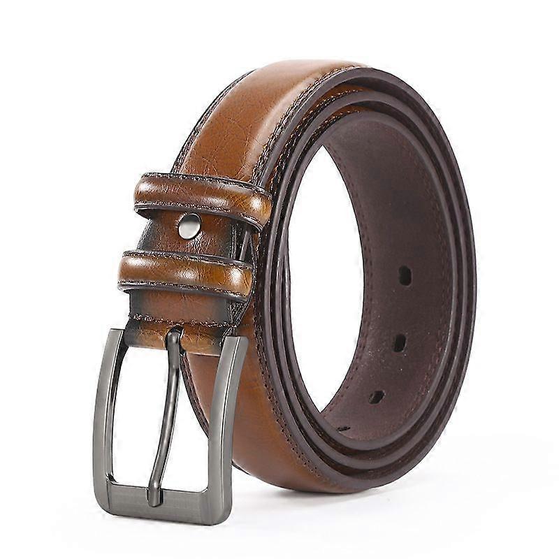 أحزمة جلدية للرجال - حزام رجالي للبدلات والجينز والزي الرسمي مع مشبك الشق 49