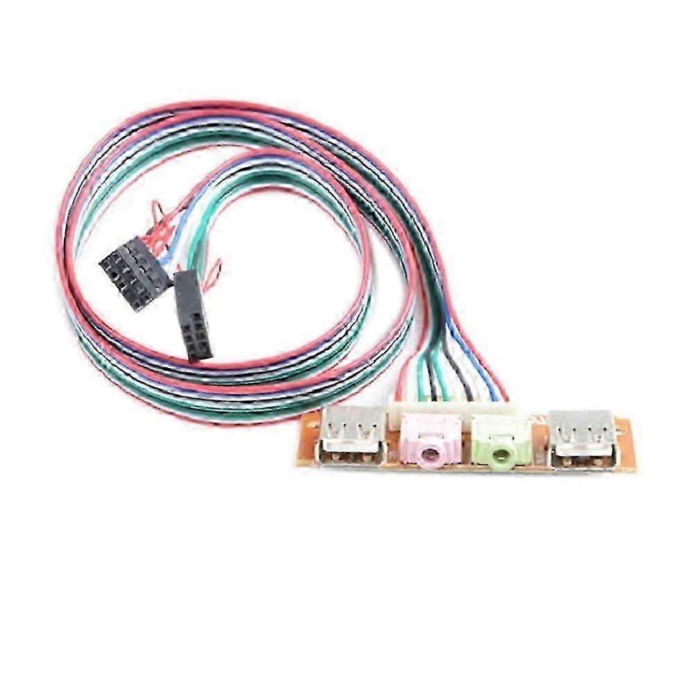 Replacement PC Computer Case Front Panel USB Audio Port Mic Earphone Cable Cord