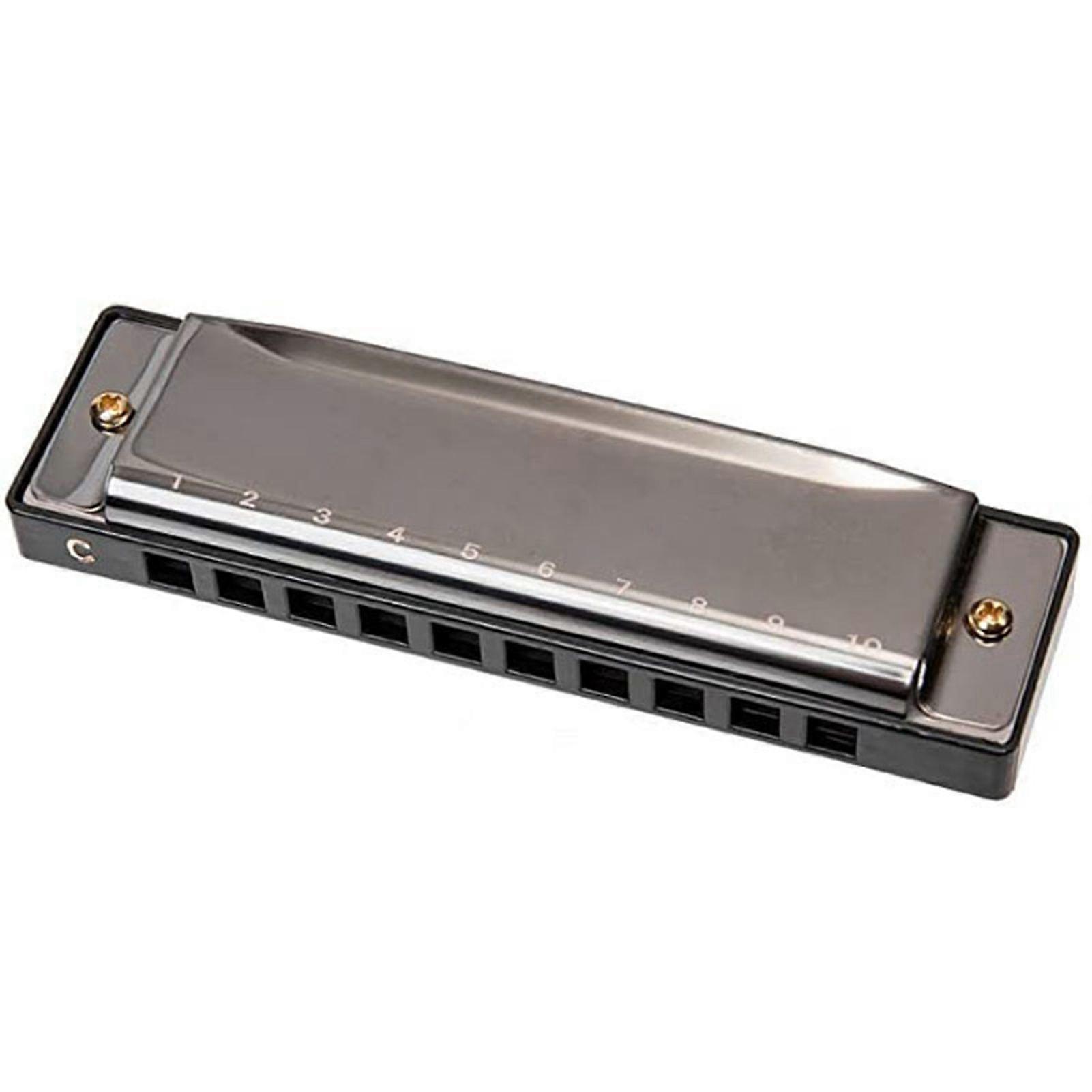 10 hole C key harmonica, suitable for beginners and students, portable harmonica, small wind instrument