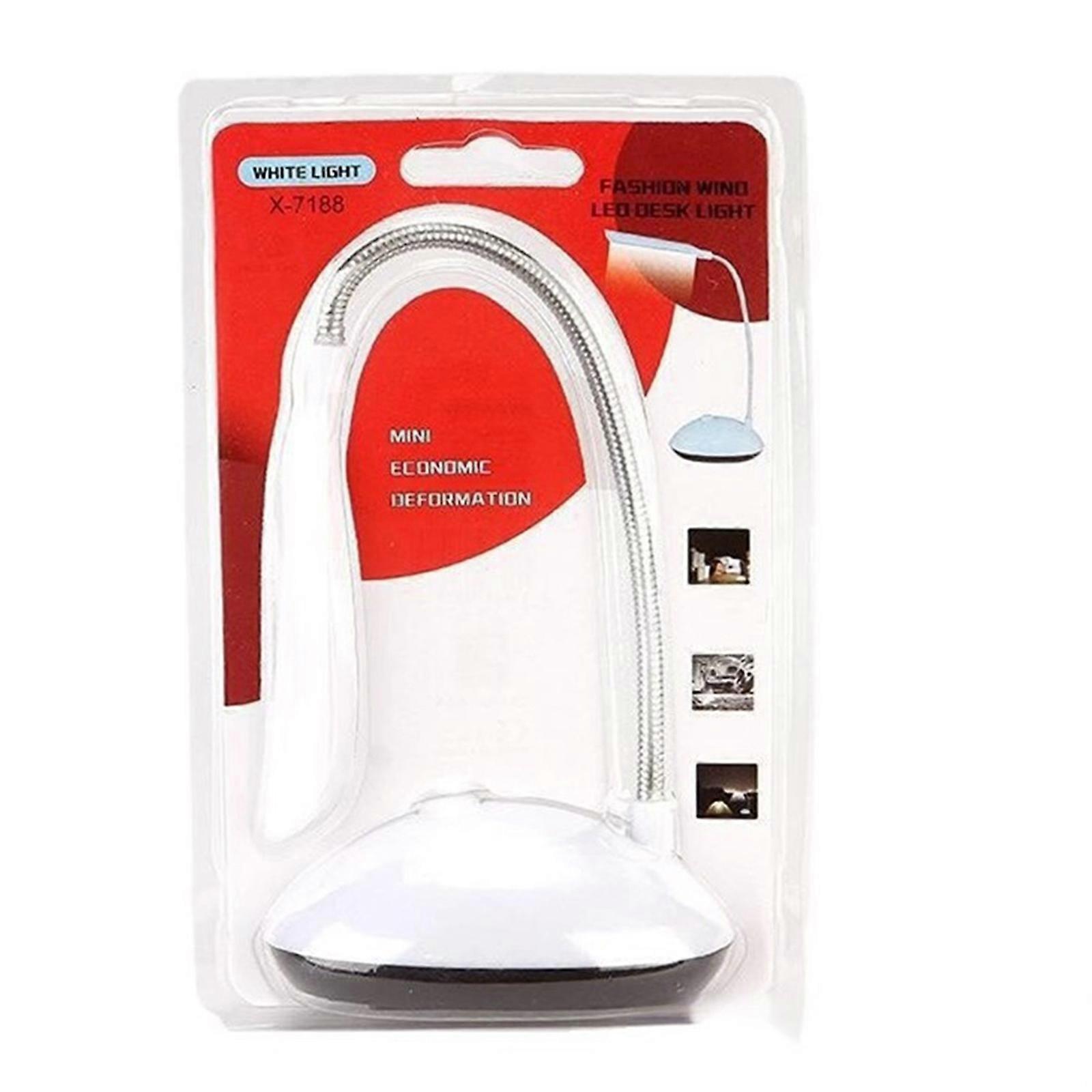 Eye Caring Table Lamp Adjustable Flexible Gooseneck Battery Powered Mini LED Desk Lamp College Dorm Room Essential Double bubble shell
