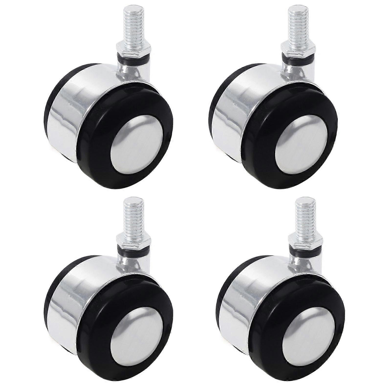 4pcs Heavy Duty Furniture Caster Wheels with 360 Degree Swivel & Noise Reduction Universal Mounting Wheels for Home S