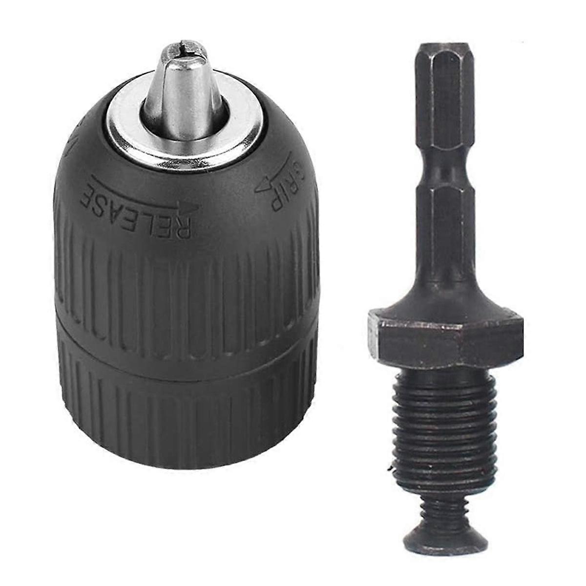 2 Pieces of Hand-Tight Chuck Set 10mm with Adapter Hardware Tools