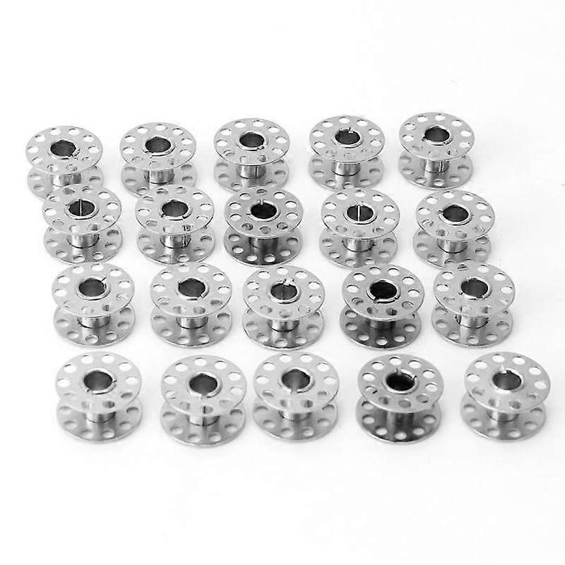 20X Silver Metal Bobbins Thread Spool For Sewing Machine Sewing Tool Spool