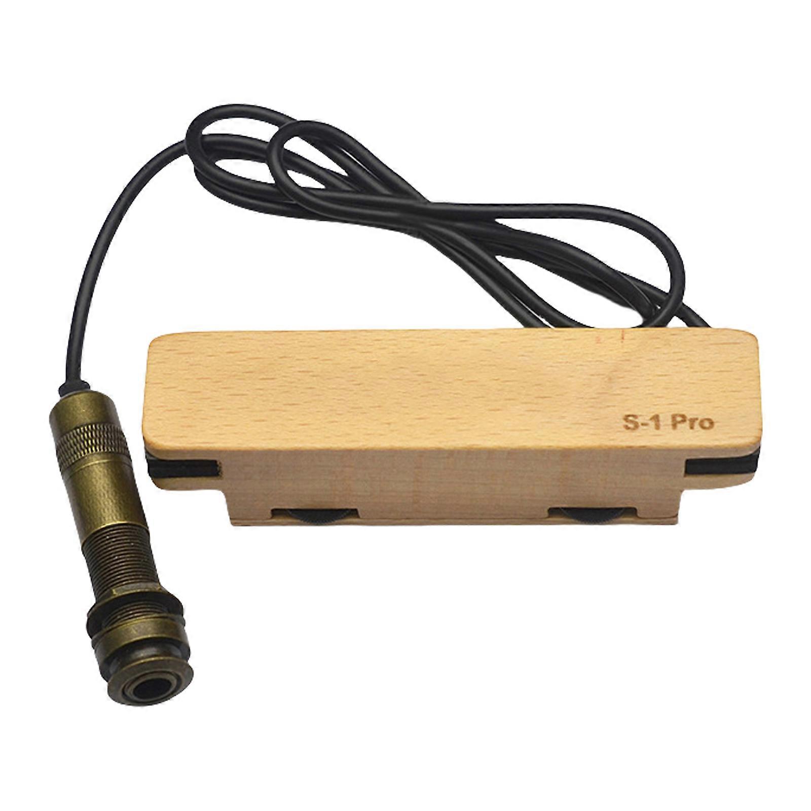 Wood Folk Guitar Pickup Suitable for Any Folk Guitars Simple Setuping Suitable for Beginners and Professional Present
