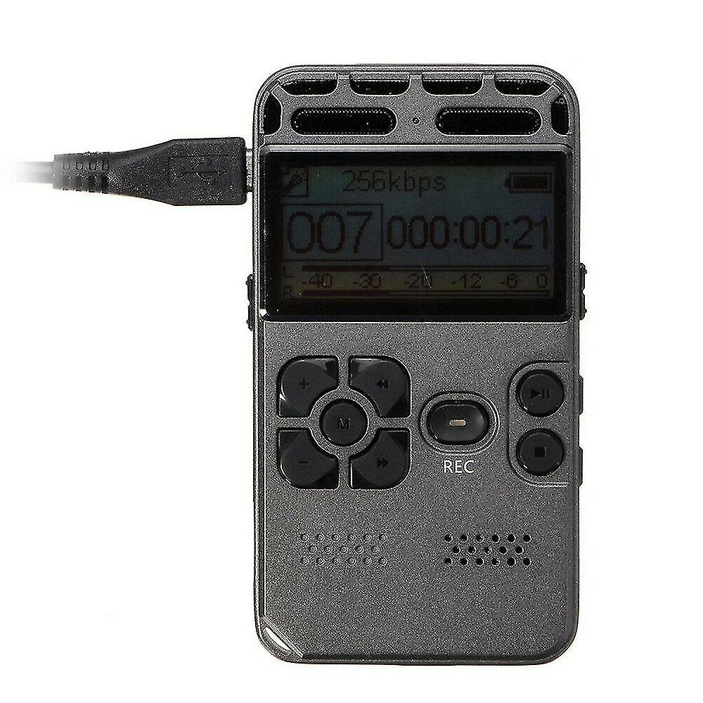 64gb Rechargeable Lcd Digital Audio Sound Voice Recorder Dictaphone Mp3 Player