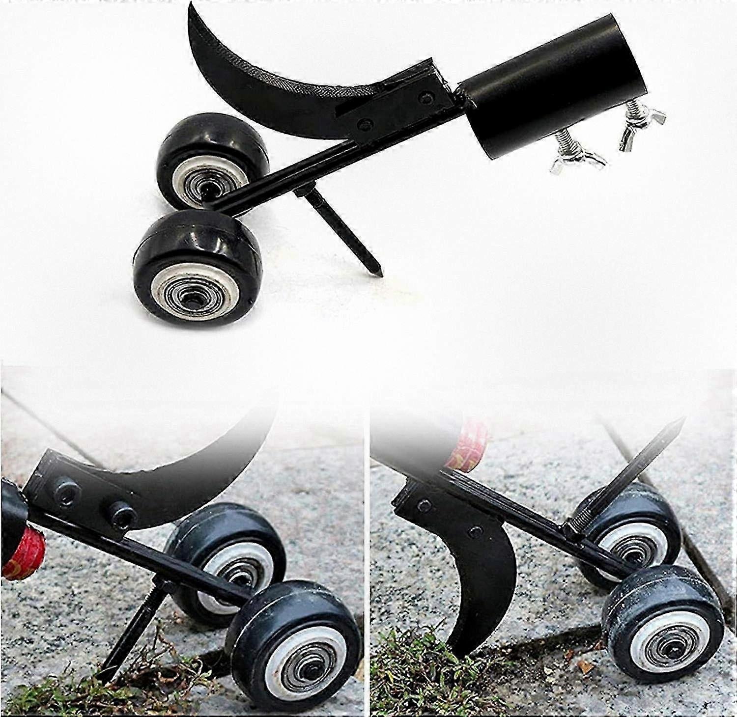 Garden Weeding Tools, Wheeled Weed Remover, 2-in-1 Weed Extractor, Gap and Crack Weeder