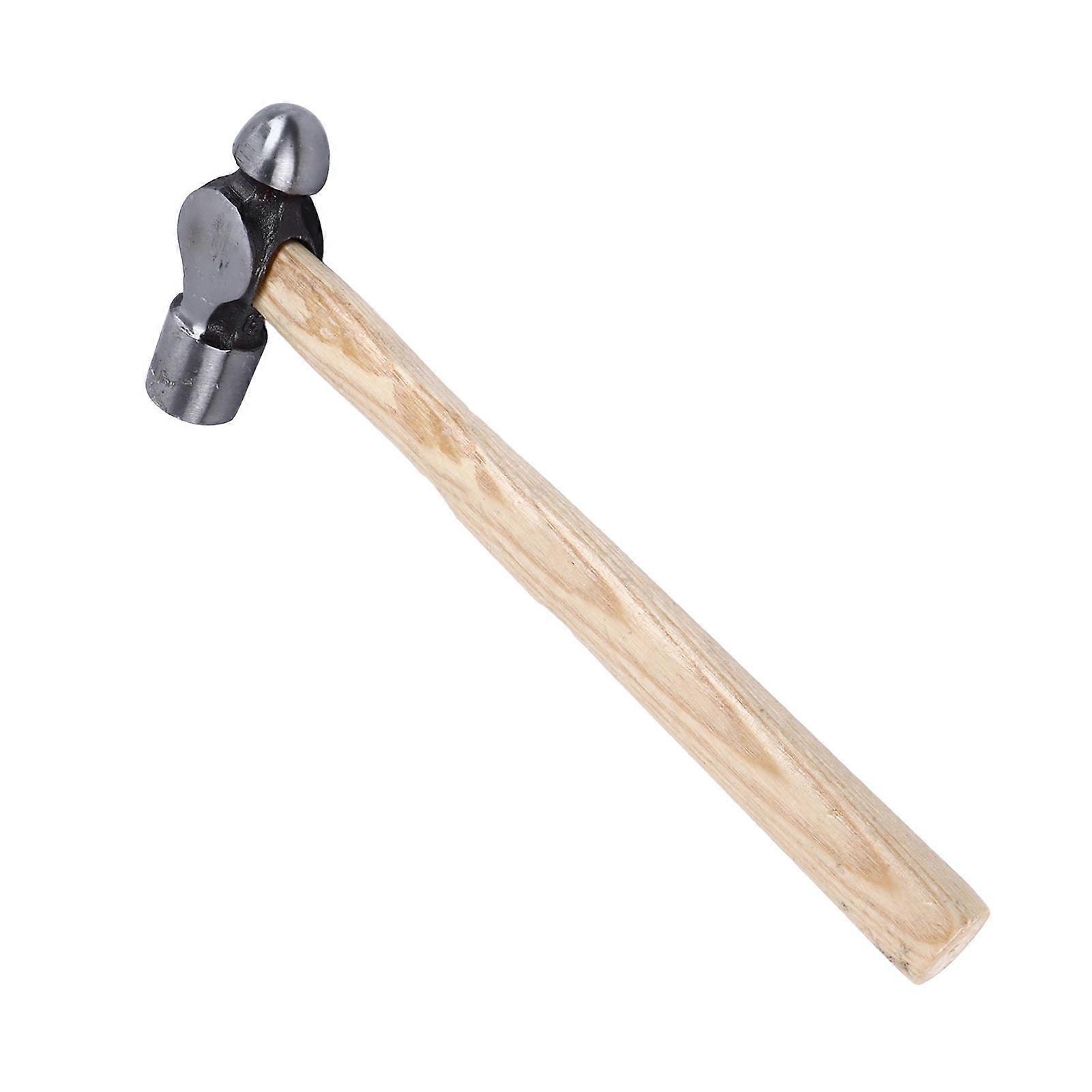 Ball Pein Hammer with Forged Steel Head and Wooden Handle 33 cm / 12.99 in 23.2 oz Shockproof Ball Pein Hammer