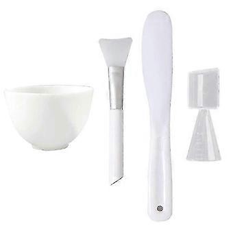 Set mit Gesichtsmaske, Maske, Make-up-Mischwerkzeug mit Schüssel, Stab, Pinsel, Messlöffel, 4-teiliges Set
