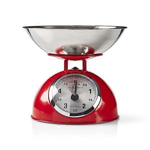Retro kitchen scale | Analog | Metal | ALPEXE-390 red button
