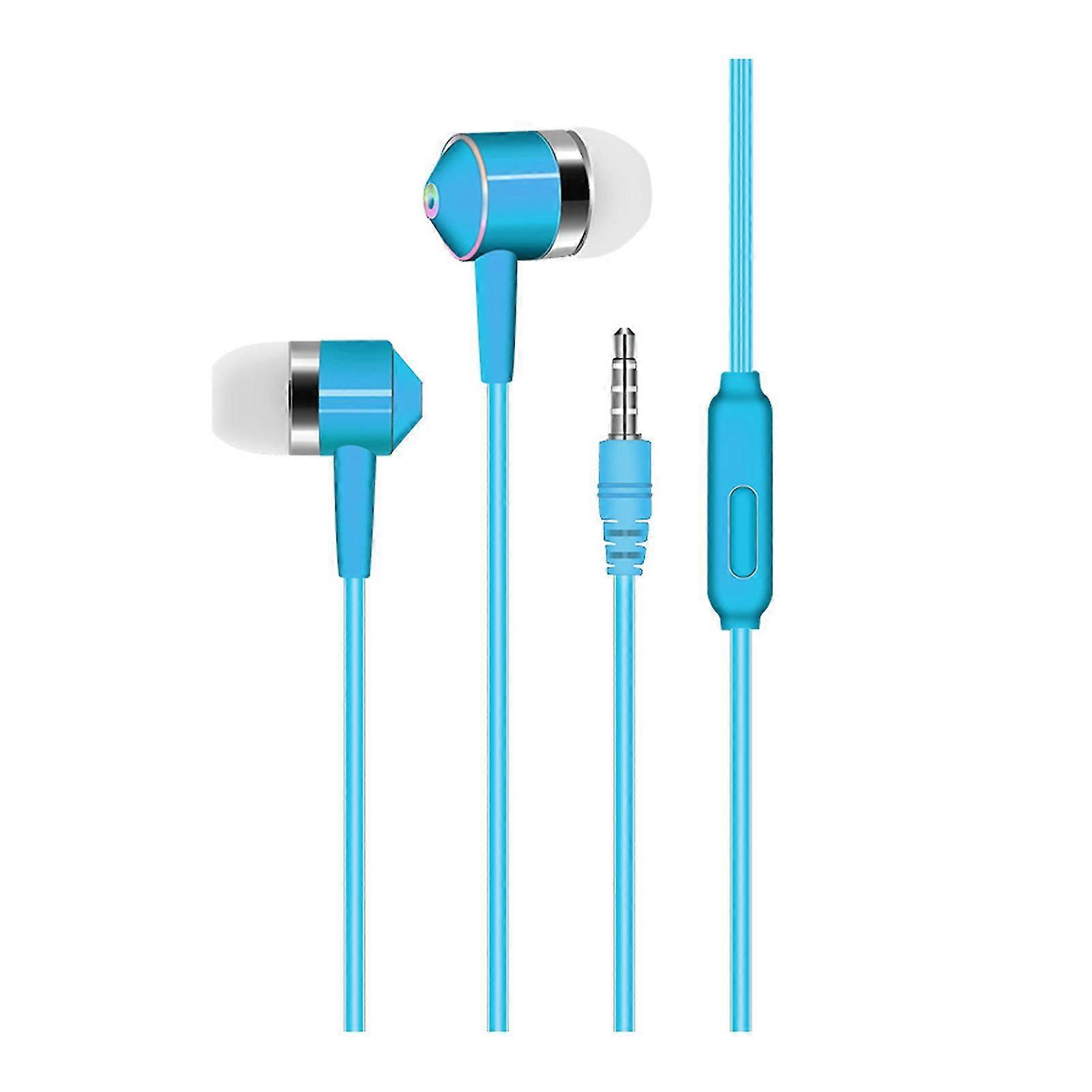 Wired Earphone with Microphone Comfortable Wired Headset Surround Bass Sound In-ear Headphone for Music Call