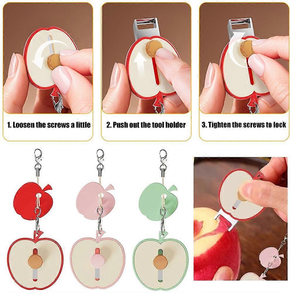 Portable and compact stainless steel fruit peeler with stretchable function
