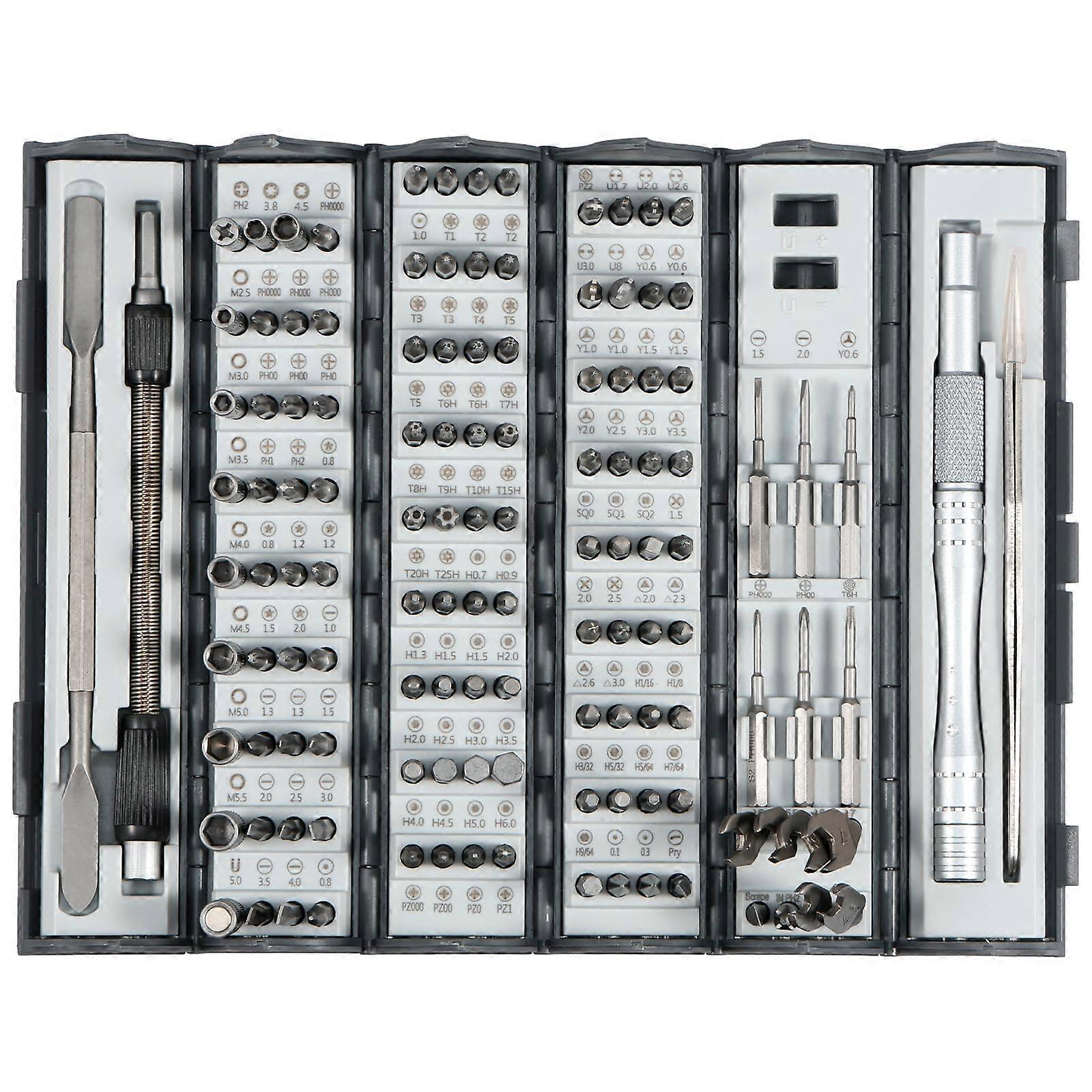128-In-1 Precision Screwdriver Set Highly Rigid Magnetic Screwdriver Set with 6 Specialist Tools